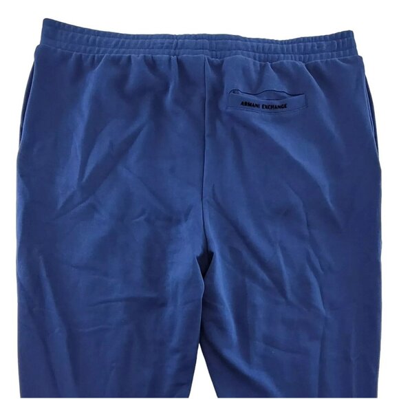 A|X ARMANI EXCHANGE Mens 2XL Falling Logo Jogger Track Pants Blue Depths Trouser - Picture 7 of 9